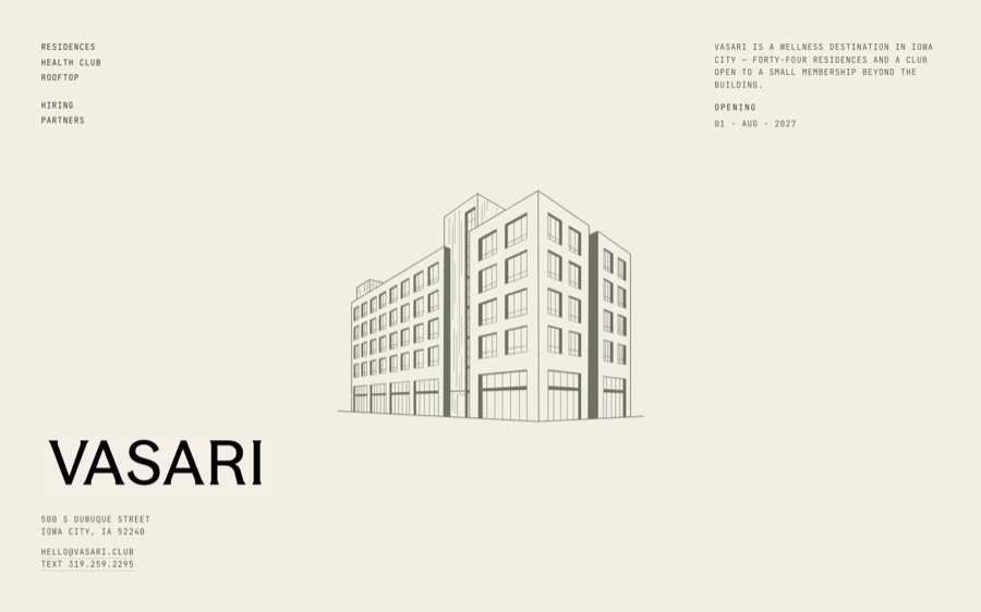 Minimal homepage
